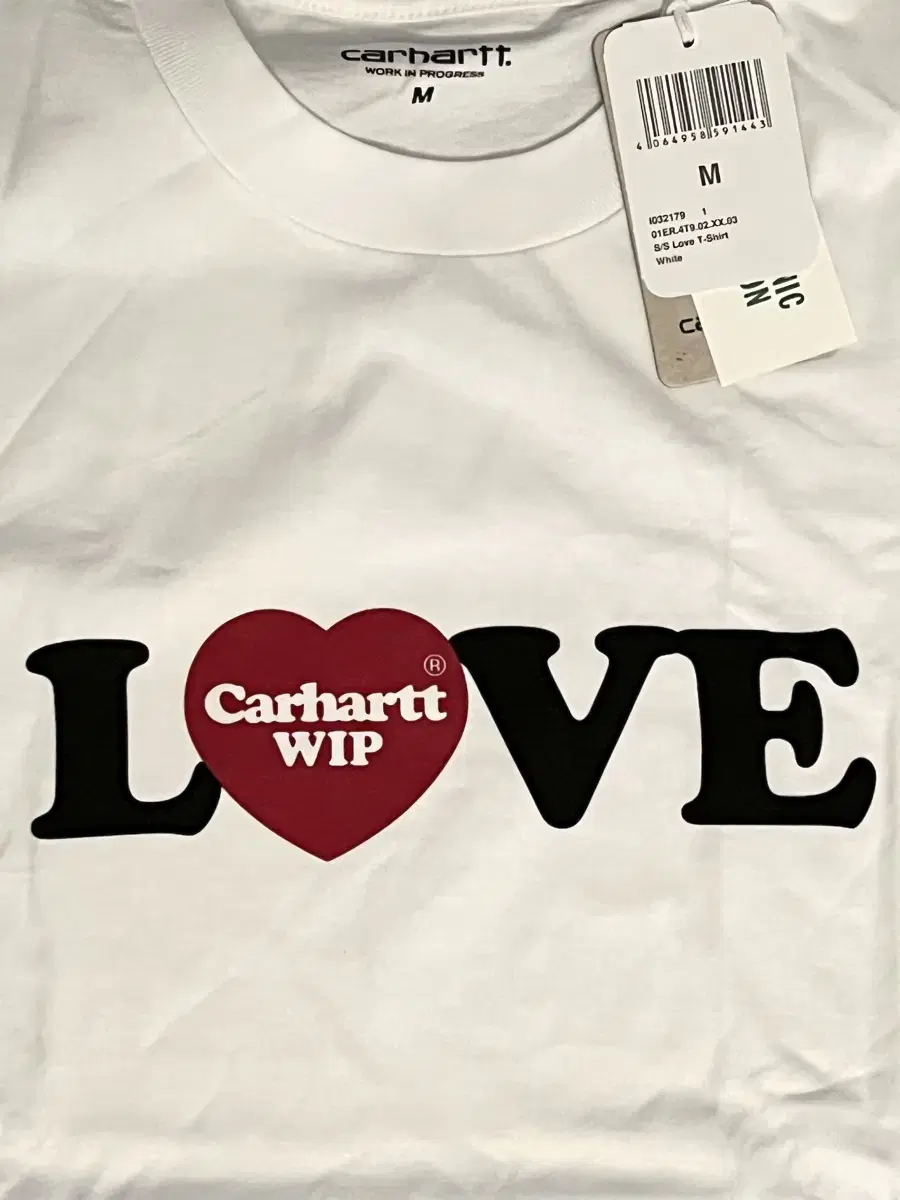 정품 새 Carhartt wip Love T-shirt M